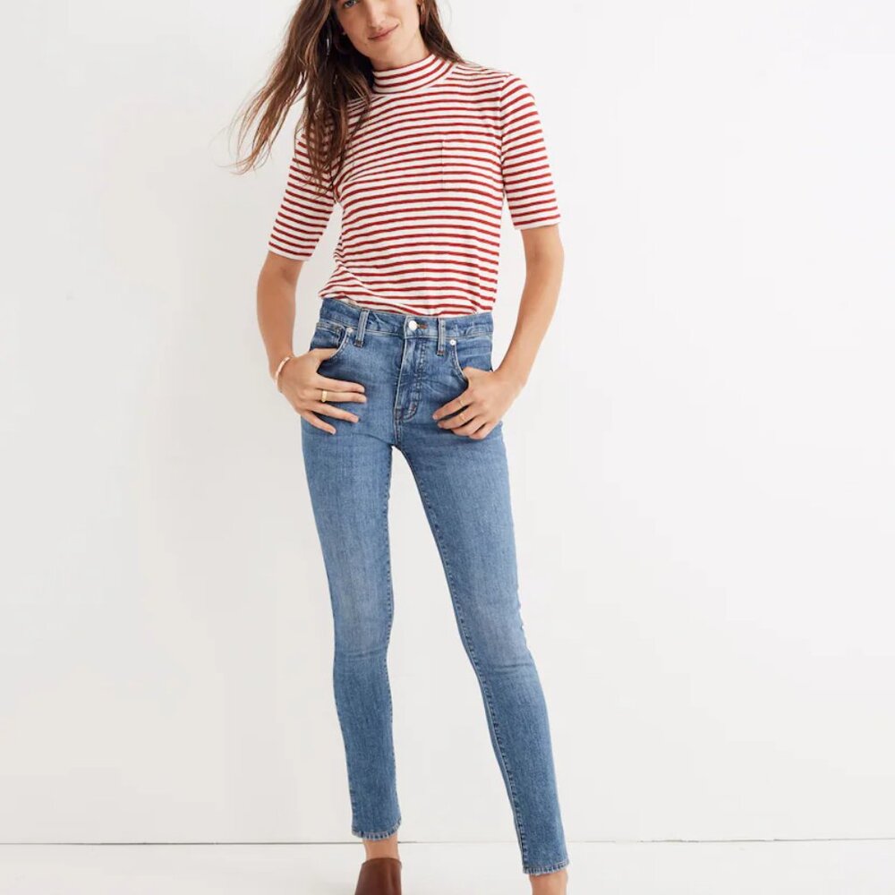 Madewell Skinny High/Mid Rise 9" Jeans - Regina Wash - Size 28